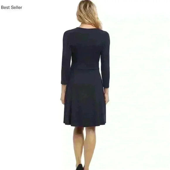 Karen Kane Medium faux wrap dress in leopard print. - Picture 6 of 6